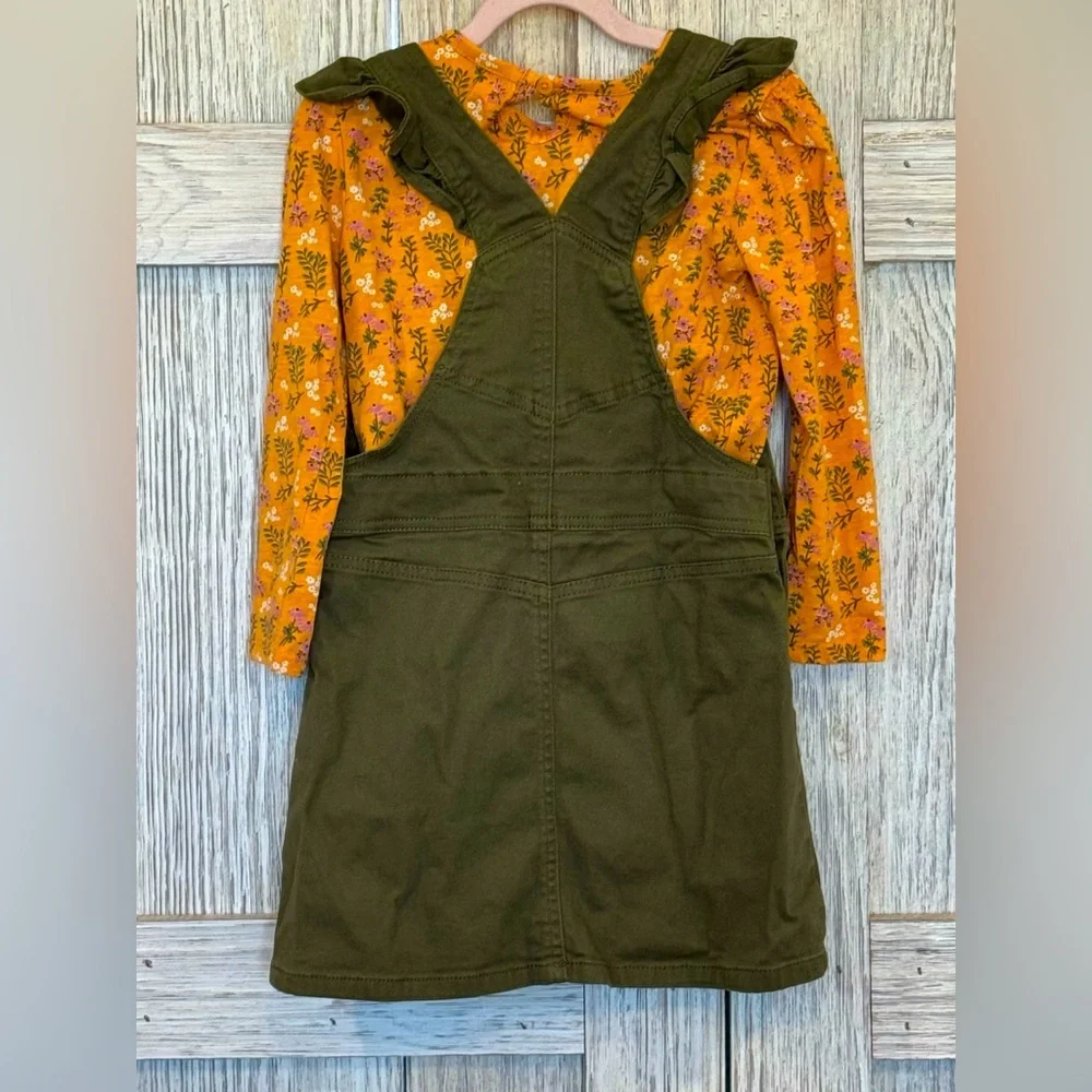 BCBG Overall Denim Dress w/ Floral Top sz 5